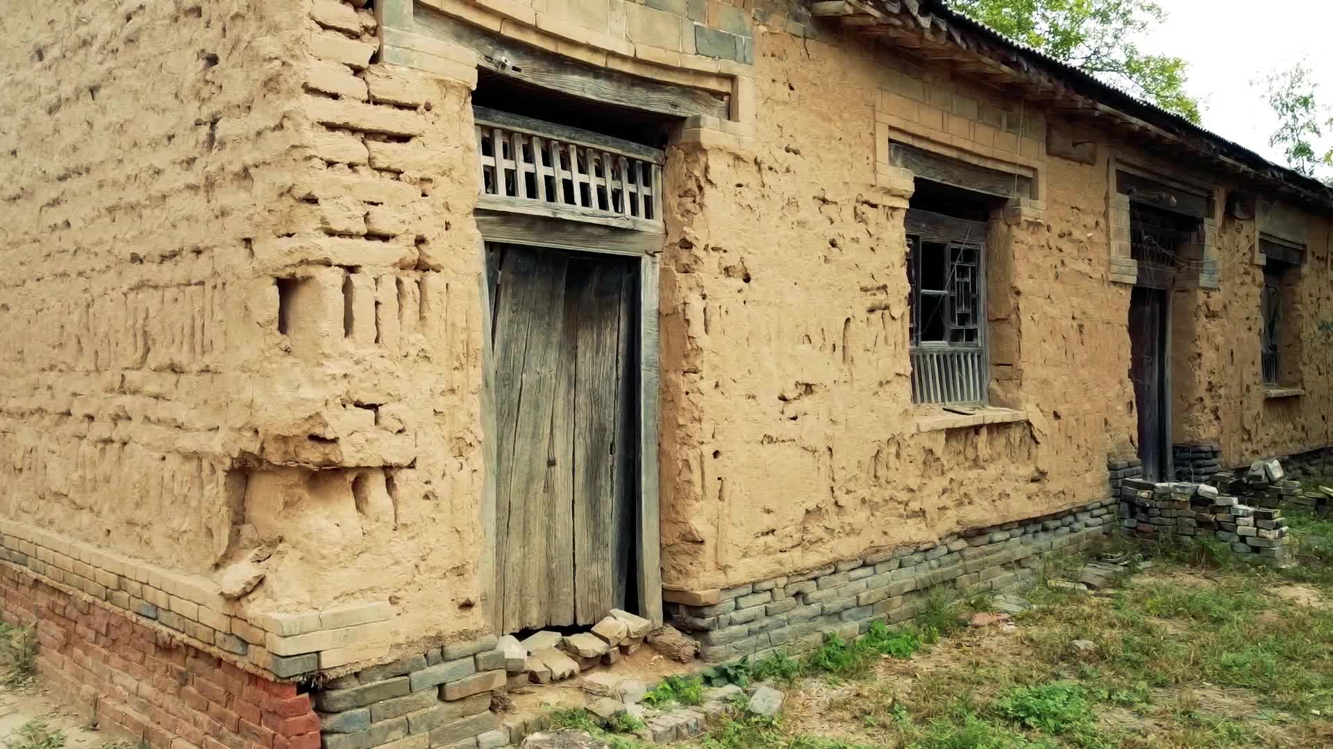 农村土房子老房子怀旧实拍素材