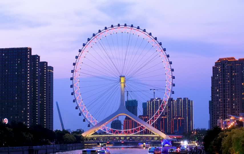 摩天轮延迟拍摄特写镜头