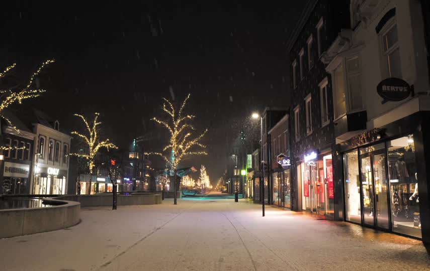 夜色中的商业城短视频素材