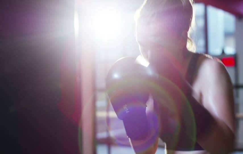 拳击手运动训练视频素材